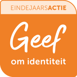 logo eindejaarsactie geef om identiteit