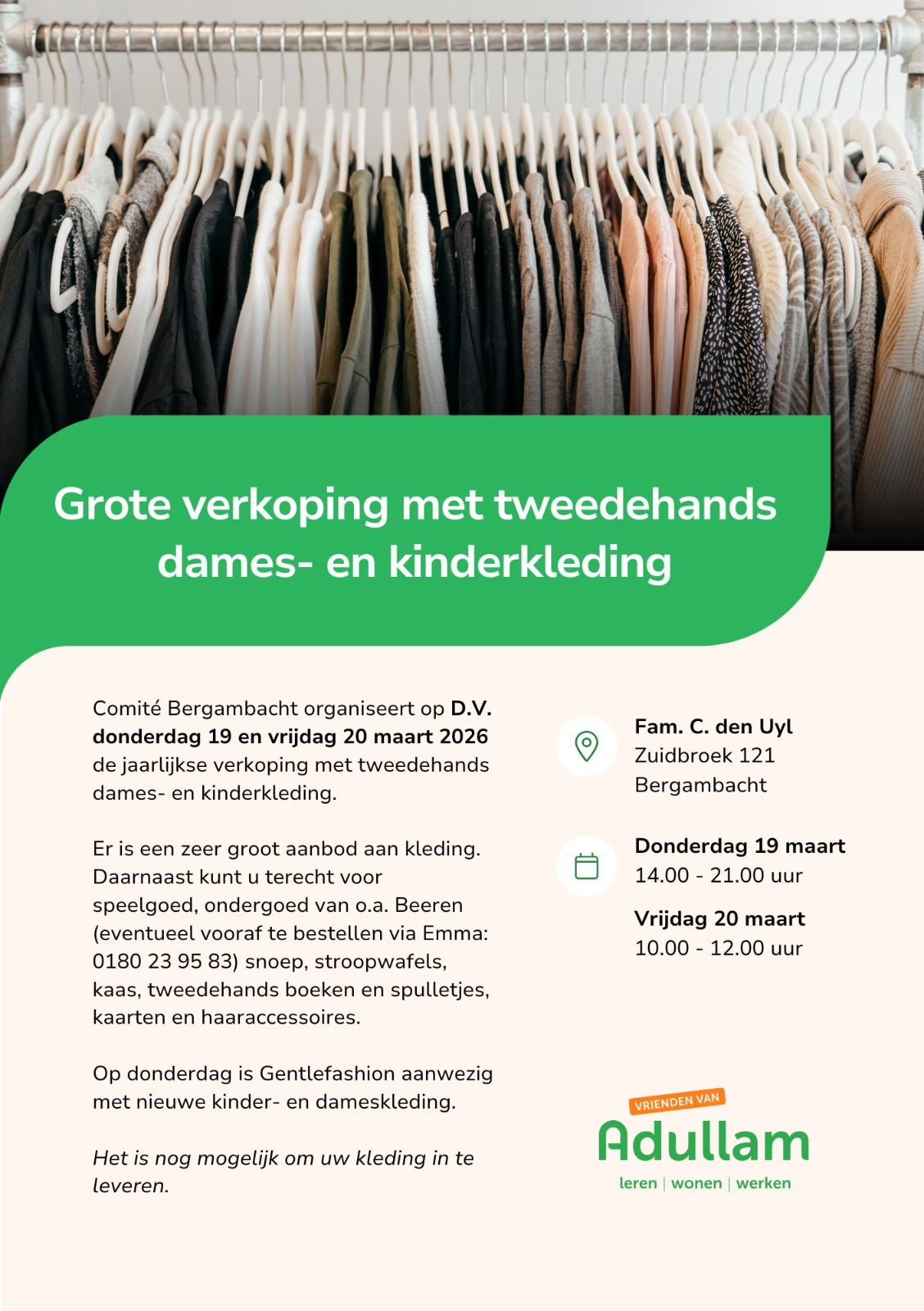 Kledingverkoop Bergambacht